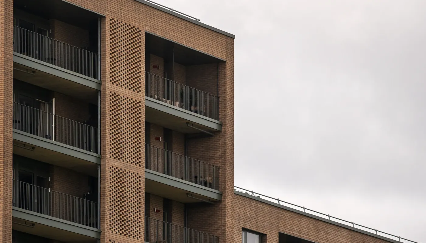 Modern UK residential apartment building